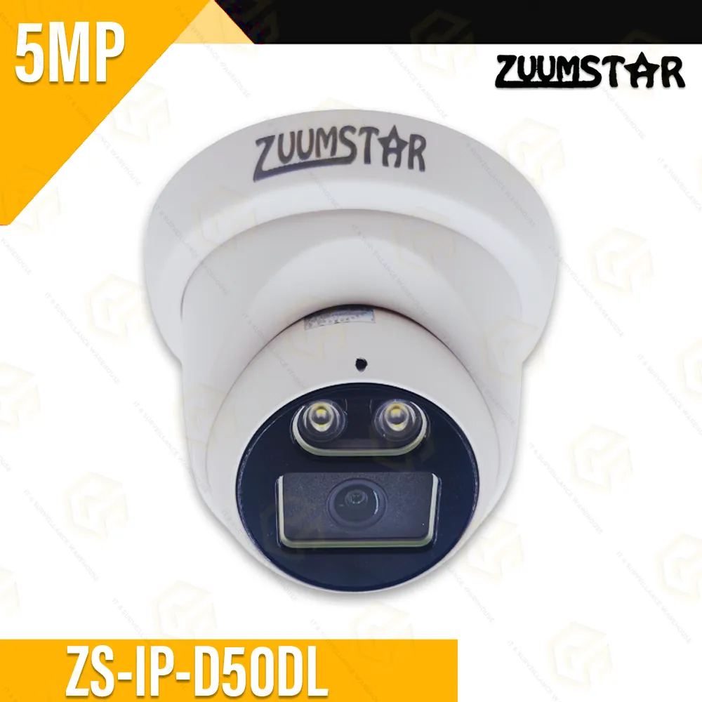 ZUUMSTAR 5MP IP DOME ZS-IP-D50DL COLOR+MIC (1YEAR)