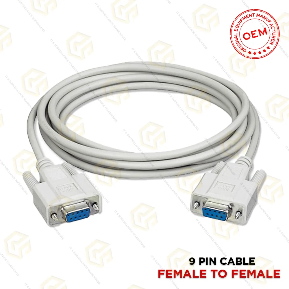 9 PIN FEMALE TO FEMALE CABLE 1.5MTR