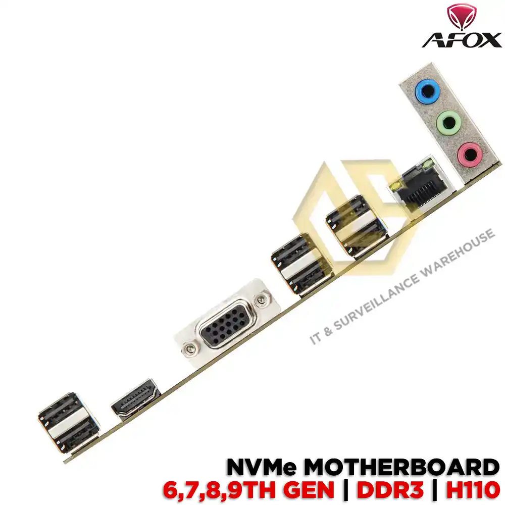 A-FOX MOTHERBOARD H110-MA5 M2 NVME 6,7,8 & 9TH GEN DDR4 (2YEAR)