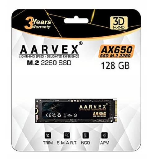 AARVEX 128GB M.2 SSD AX650 | 3-YEAR