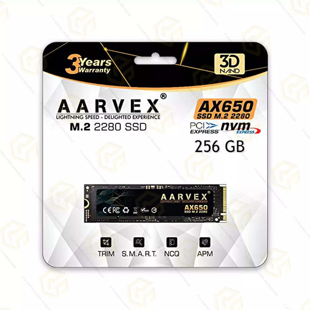 AARVEX 256GB SSD NVME AX650 (3YEAR)
