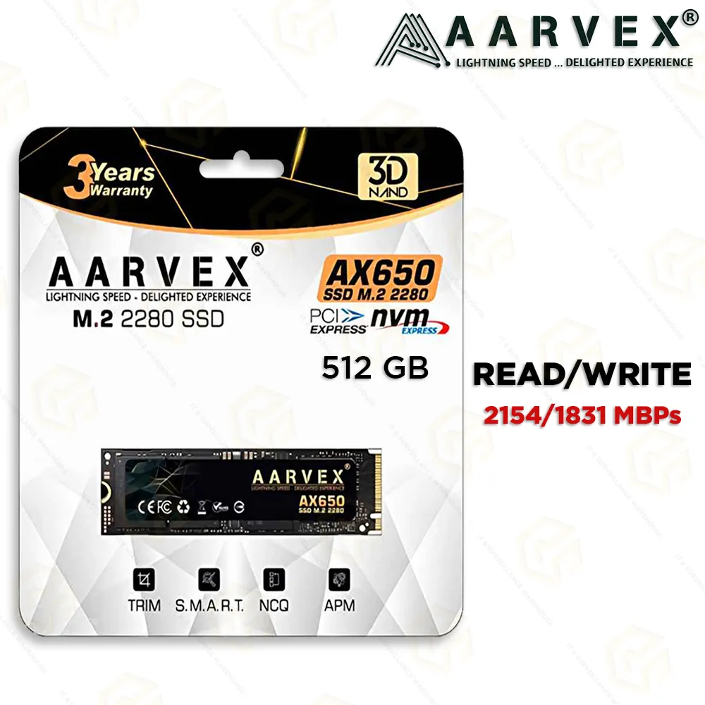 AARVEX 512GB SSD NVME AX650