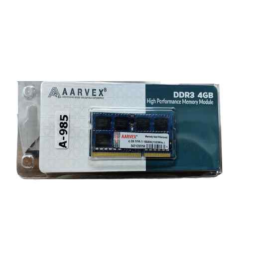 AARVEX LAPTOP RAM DDR3 4GB 1333MHZ (3YEAR)
