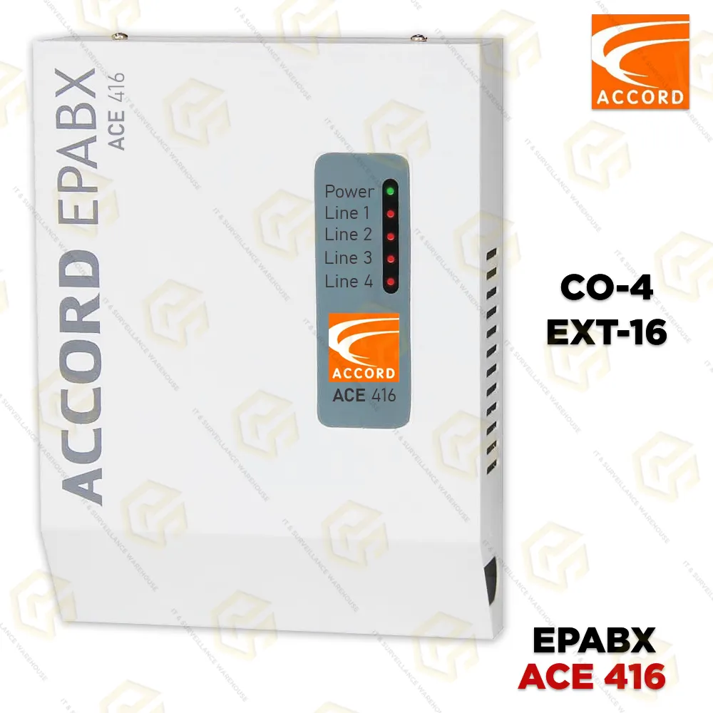 ACCORD EPABX ACE 416 (CO-4, EXTENSION-16)
