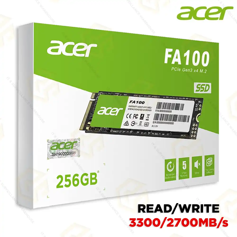 ACER 256GB NVME SSD FA100  (5 YEAR)