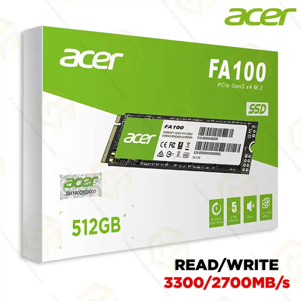 ACER 512GB NVME SSD FA100  (5YEAR)
