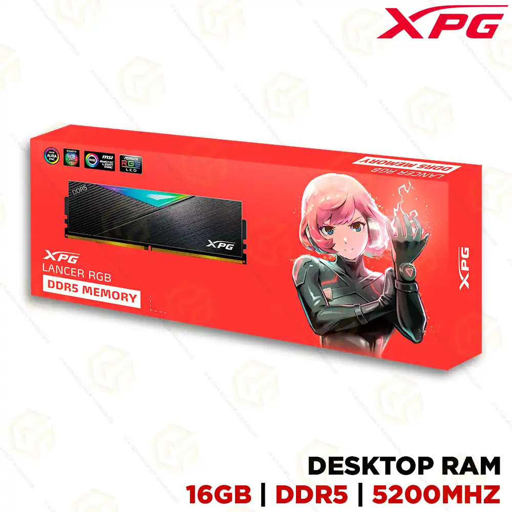 ADATA DDR5 16GB 5200MHZ LANCER RGB DESKTOP RAM