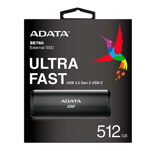 ADATA EXTERNAL SSD SE760 512GB TYPE-C (3YEAR)