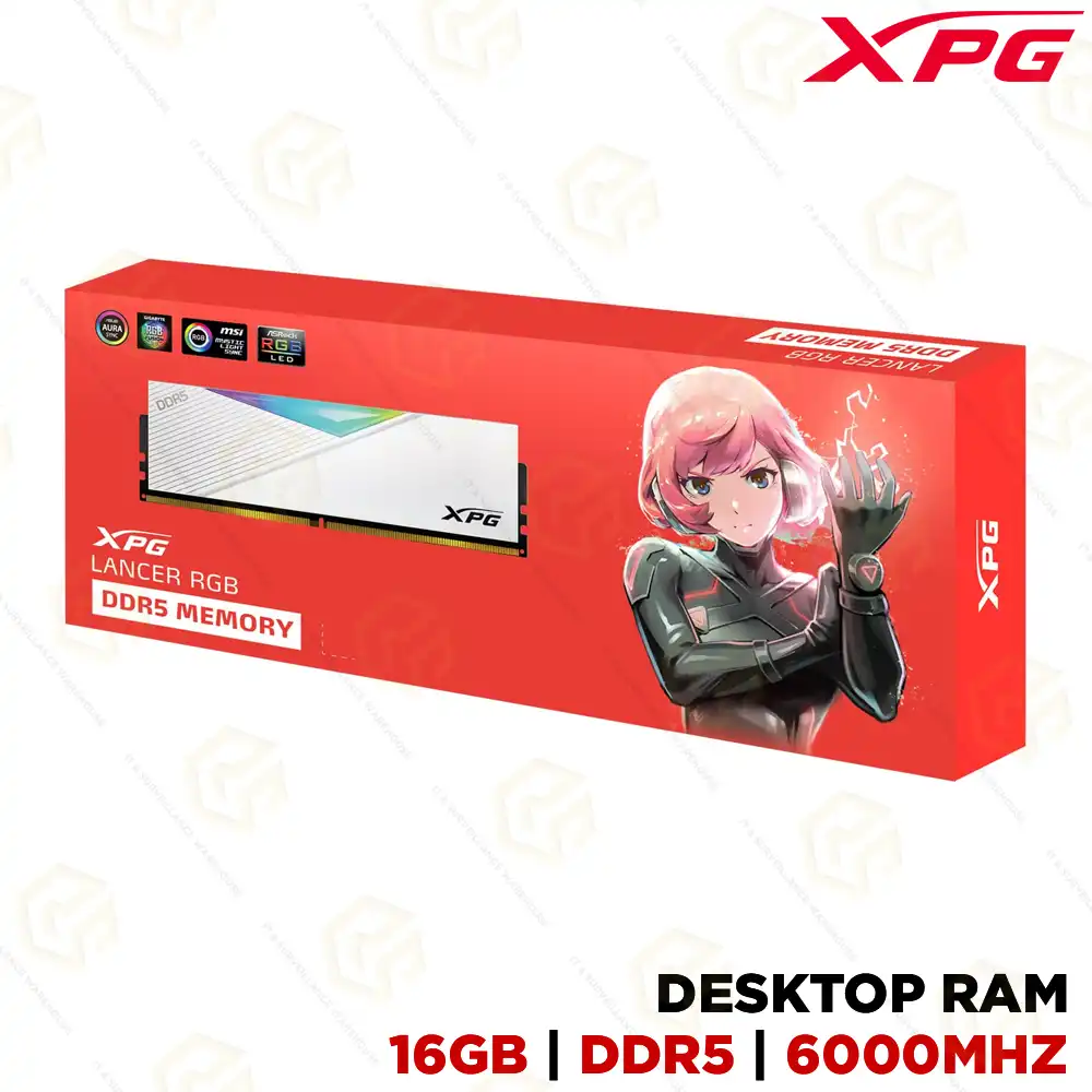ADATA RAM LANCER RGB 16GB 6000MHZ (WHITE)