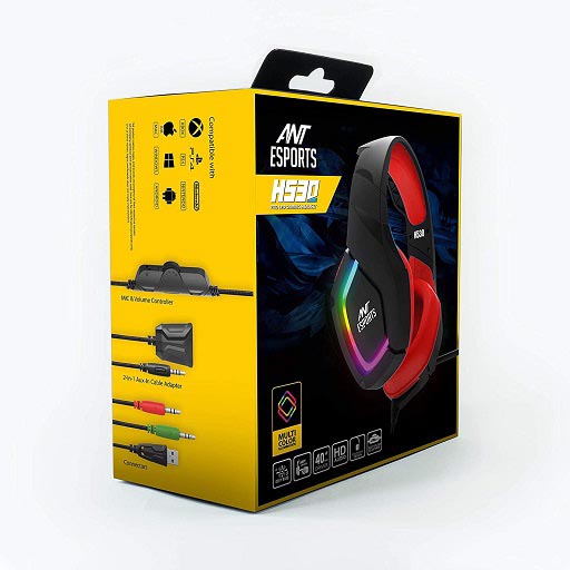 ANT ESPORTS WIRED GAMING HEADPHONE H530 | RED