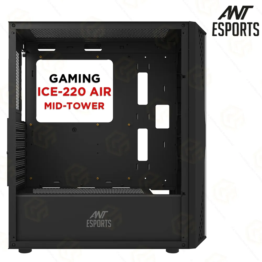 ANT ESPORTS ICE-220 AIR BLACK WITHOUT SMPS