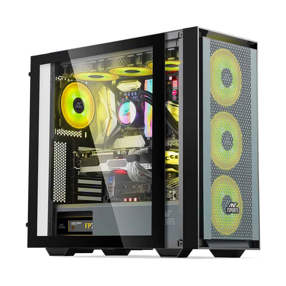ANT ESPORTS ICE-690 AIR CABINET WITHOUT SUPPLY (BLACK)