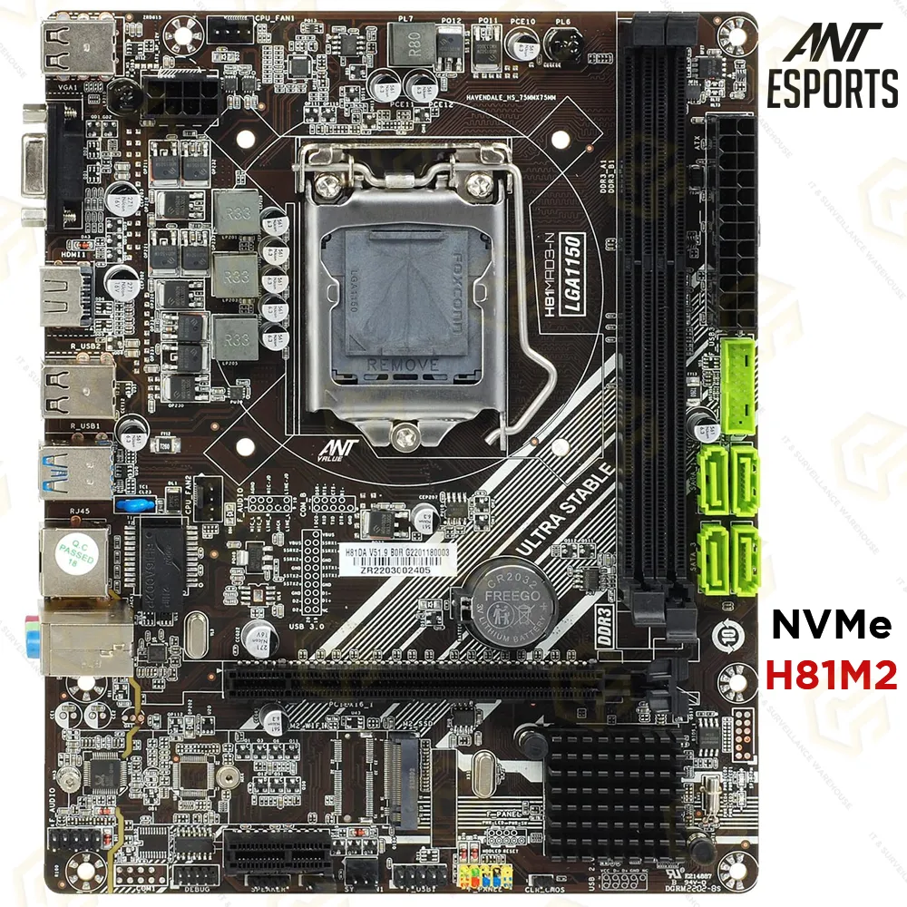 ANT VALUE H81 DDR3 NVME MOTHERBOARD | 3 YEARS