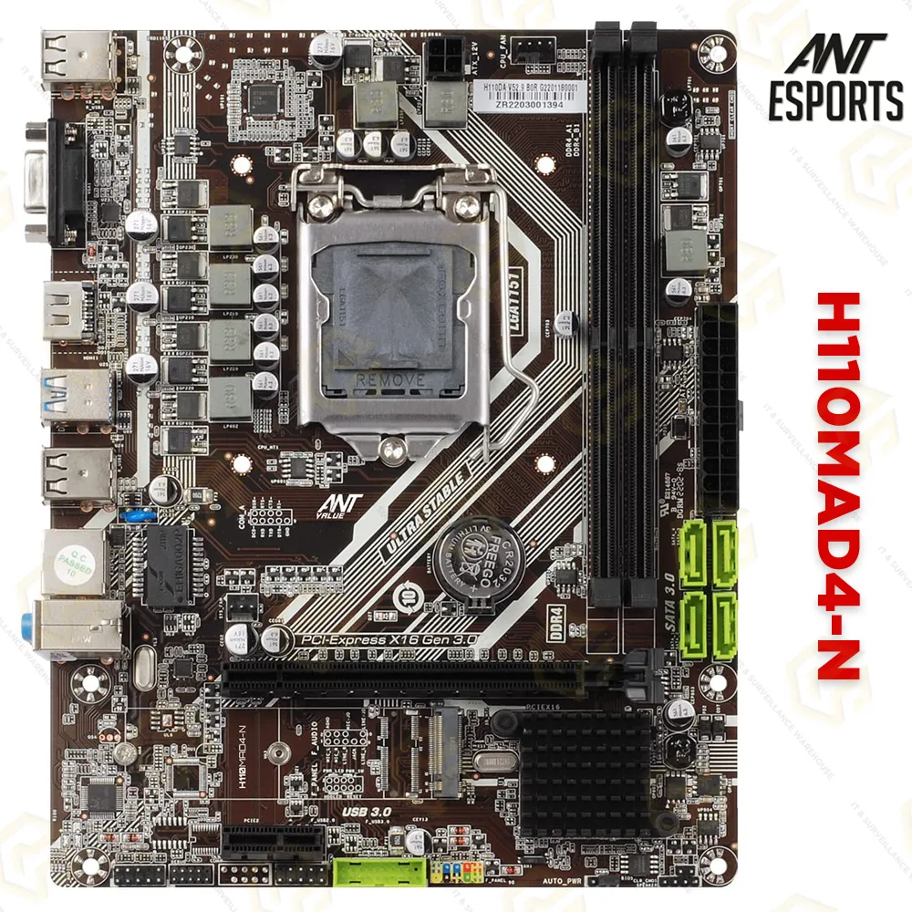 ANT VELUE H110 NVME DDR4 MOTHERBOARD 2 YEARS
