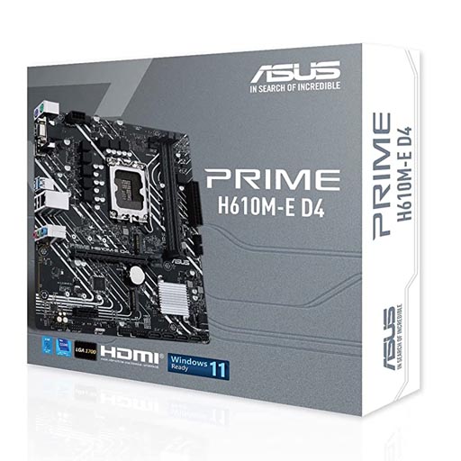 ASUS H610M-E D4 12 & 13TH GEN MOTHERBOARD | 3YEAR