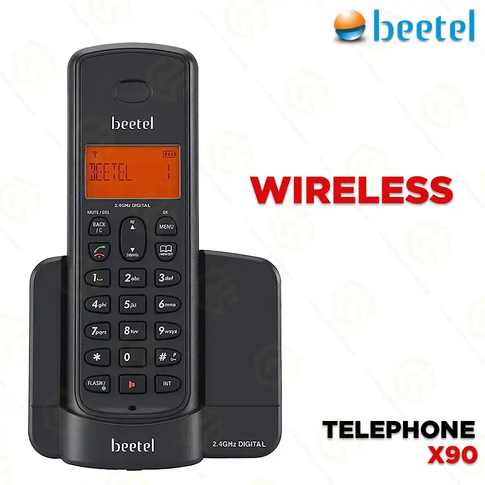 BEETEL X90 CORDLESS TELEPHONE BLACK  (1YEAR)