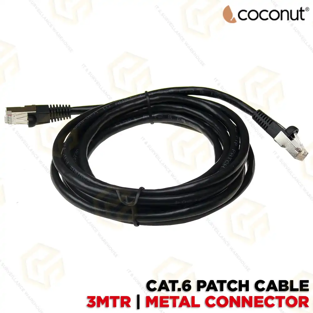 COCONUT CAT.6 PATCH CORD 3MTR (METAL CONNECTOR)