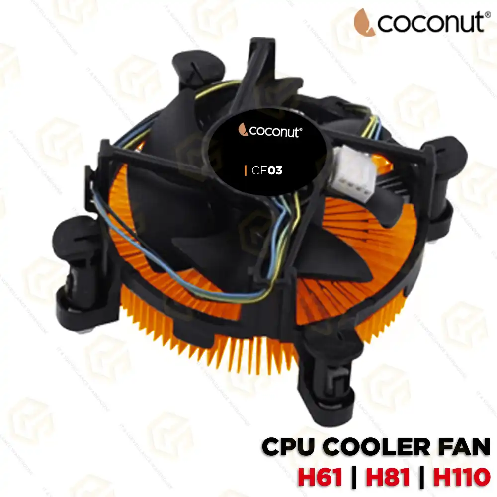 COCONUT CPU COOLER FAN WITH HEATSINK CF03 (LGA 775/1155/1200)