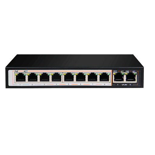 CP PLUS CP-DNW-HP8G2-10-V2 8+2GIGA POE SWITCH(2 YEARS)