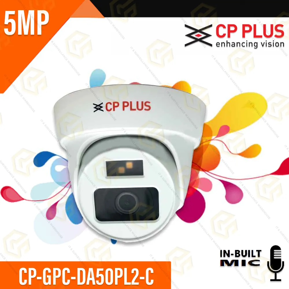 CP PLUS CP-GPC-DA50PL2-C 5MP COLOR+MIC DOME