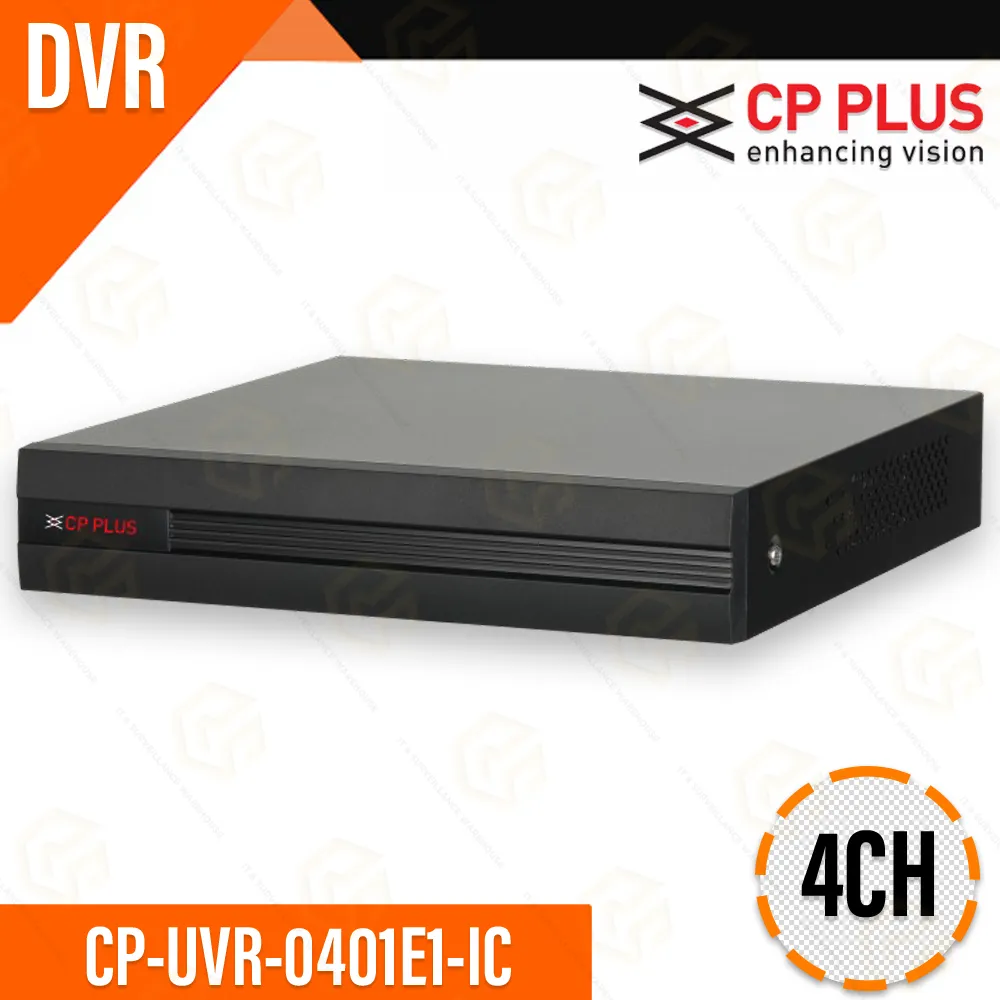 CP PLUS CP-UVR-0401E1-IC 4CH DVR | UPTO 2.4MP | H.265+