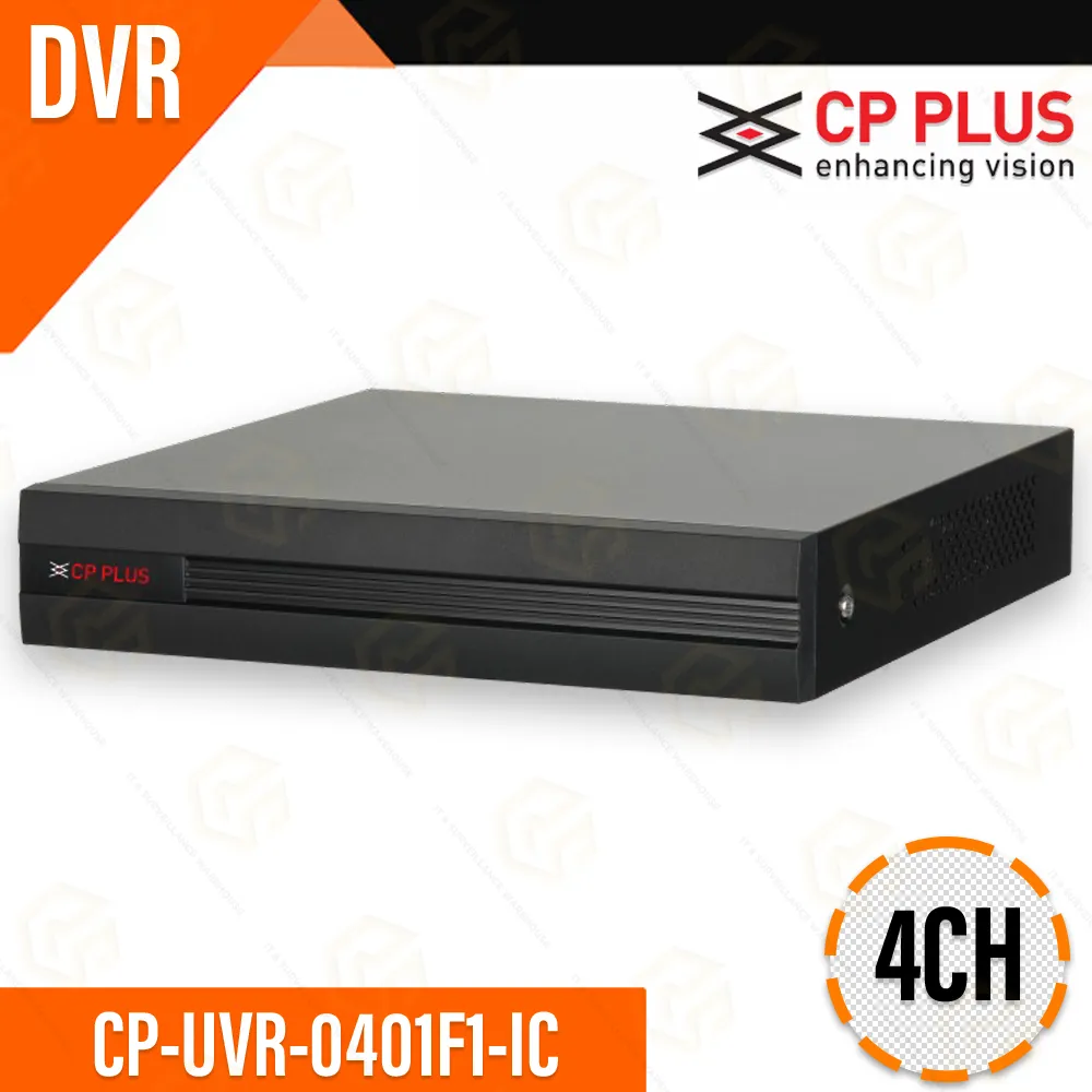 CP PLUS CP-UVR-0401F1-IC 4CH DVR | 5MP LIVE & 2MP REC.