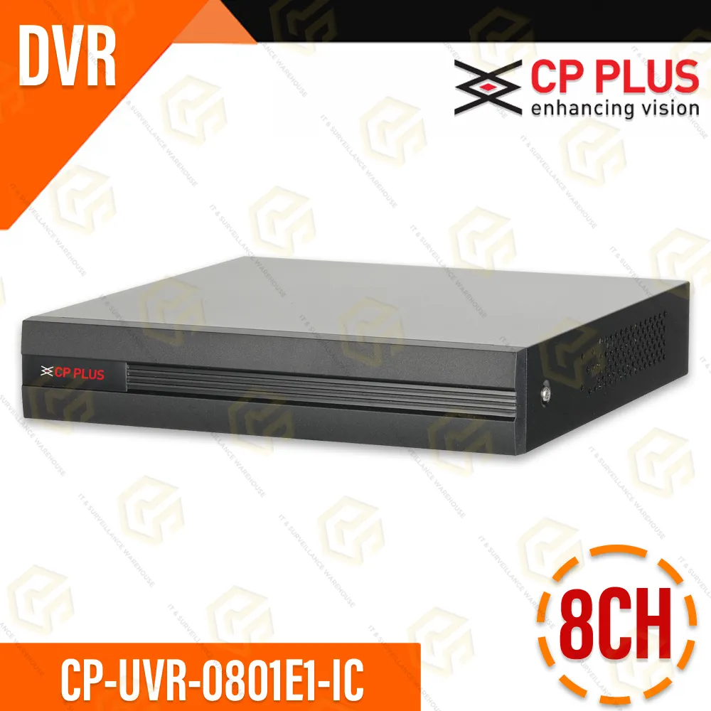 CP PLUS CP-UVR-0801E1-IC 8CH DVR | UPTO 2.4MP | H.265+