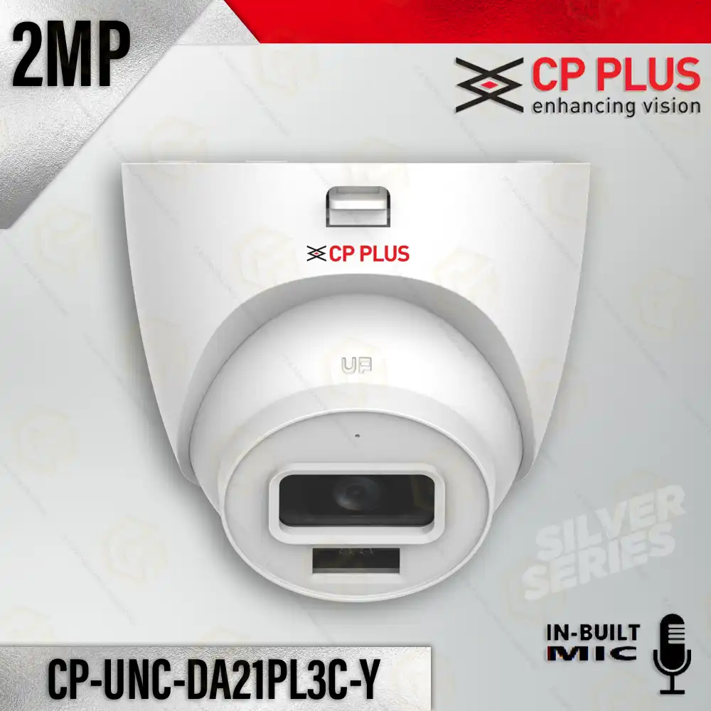 CP PLUS SILVER DA21PL3C-Y 2MP IP DOME CAMERA (INBUILT MIC)