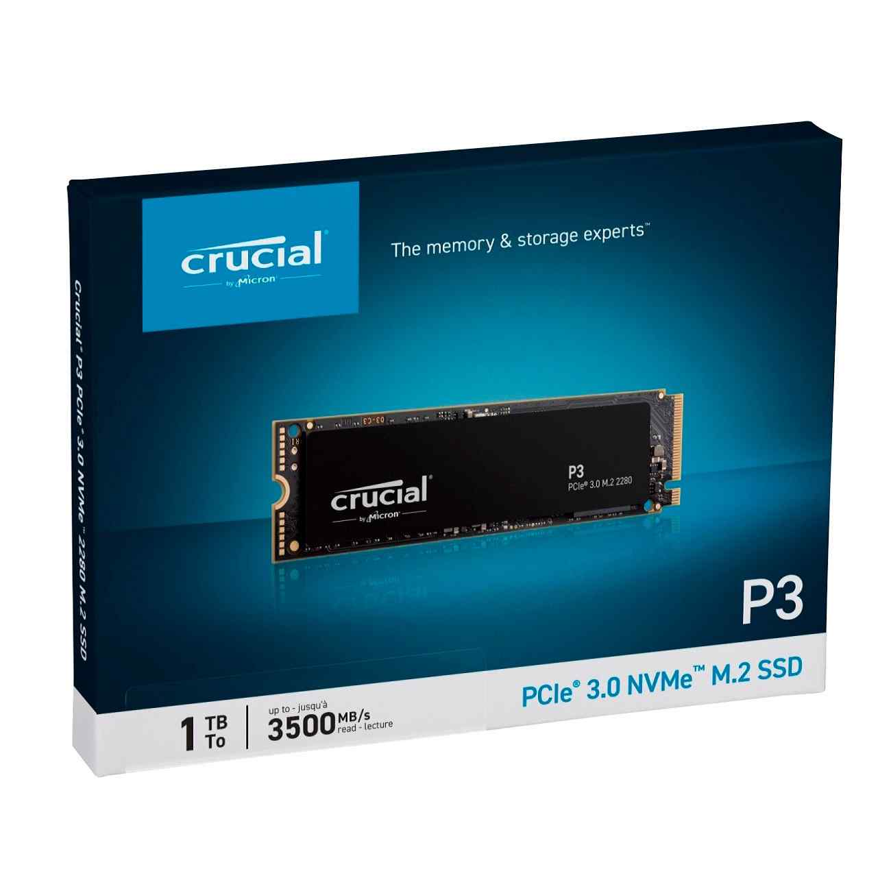 CRUCIAL P3 GEN3 1TB NVME SSD (5 YEAR)