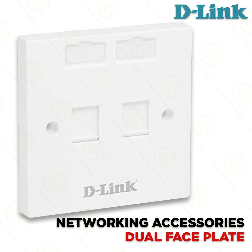 D-LINK FACE PLATE DUAL PORT | WHITE