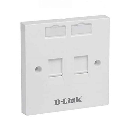 D-LINK FACE PLATE DUAL PORT | WHITE