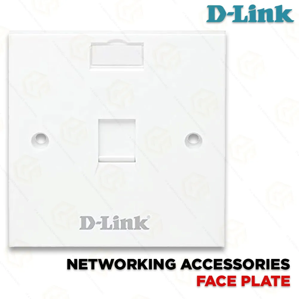 D-LINK FACE PLATE SINGLE PORT WHITE