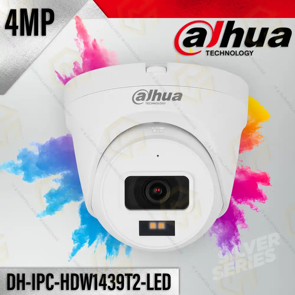 DAHUA 4MP SILVER DOME IP CAMERA IPC-HDW1439T2-LED