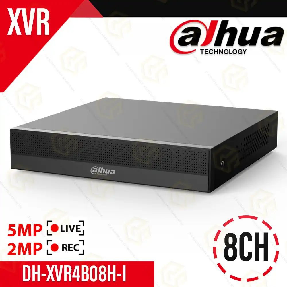 DAHUA 8CH XVR-4B08H-I 8CH DVR | 5MP LIVE & 2MP REC.