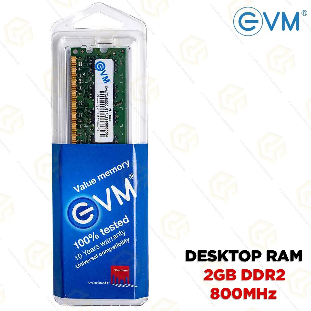 EVM PC DDR2 2GB RAM 800MHZ | 10 YEARS