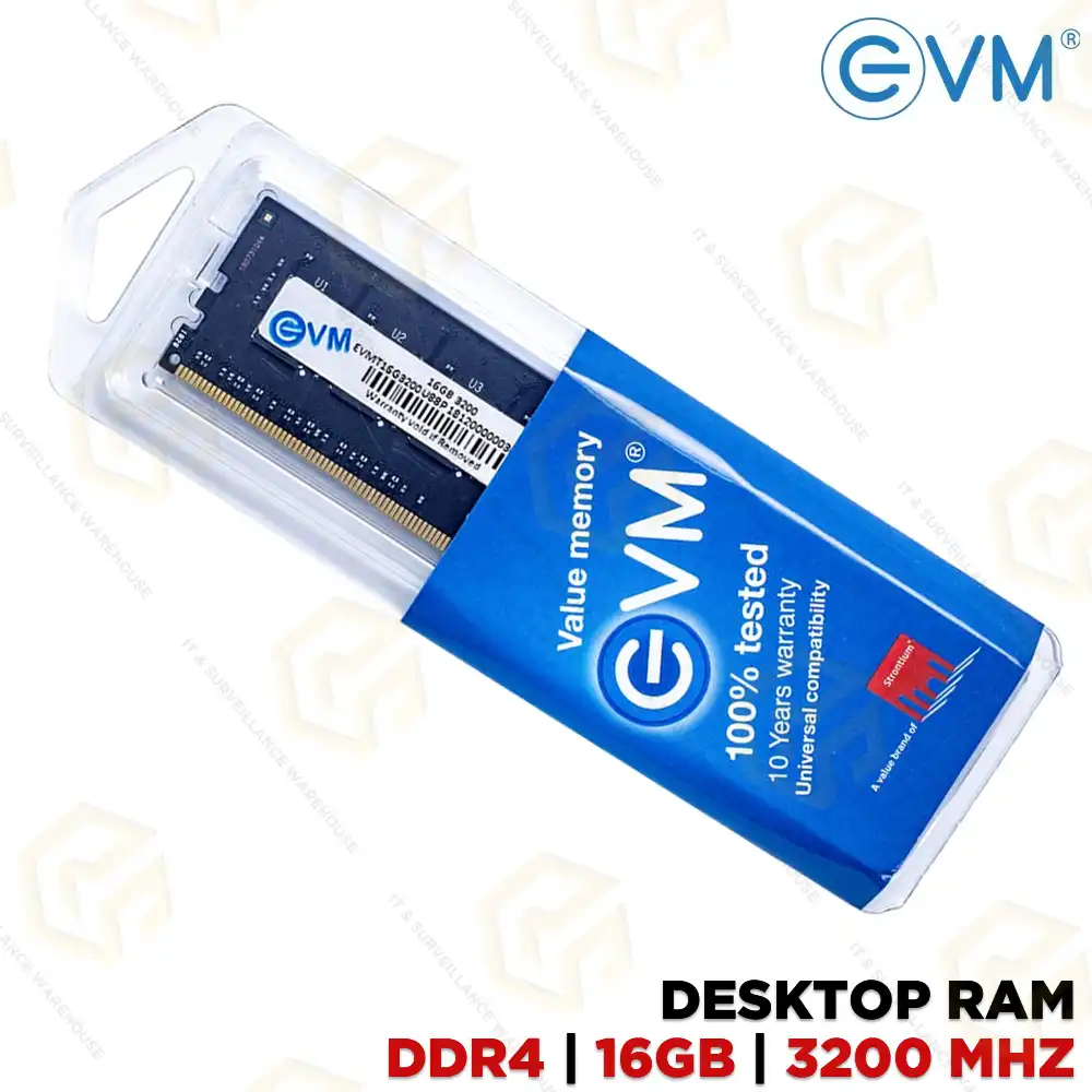 EVM PC DDR4 16GB 3200MHZ RAM (10 YEAR)