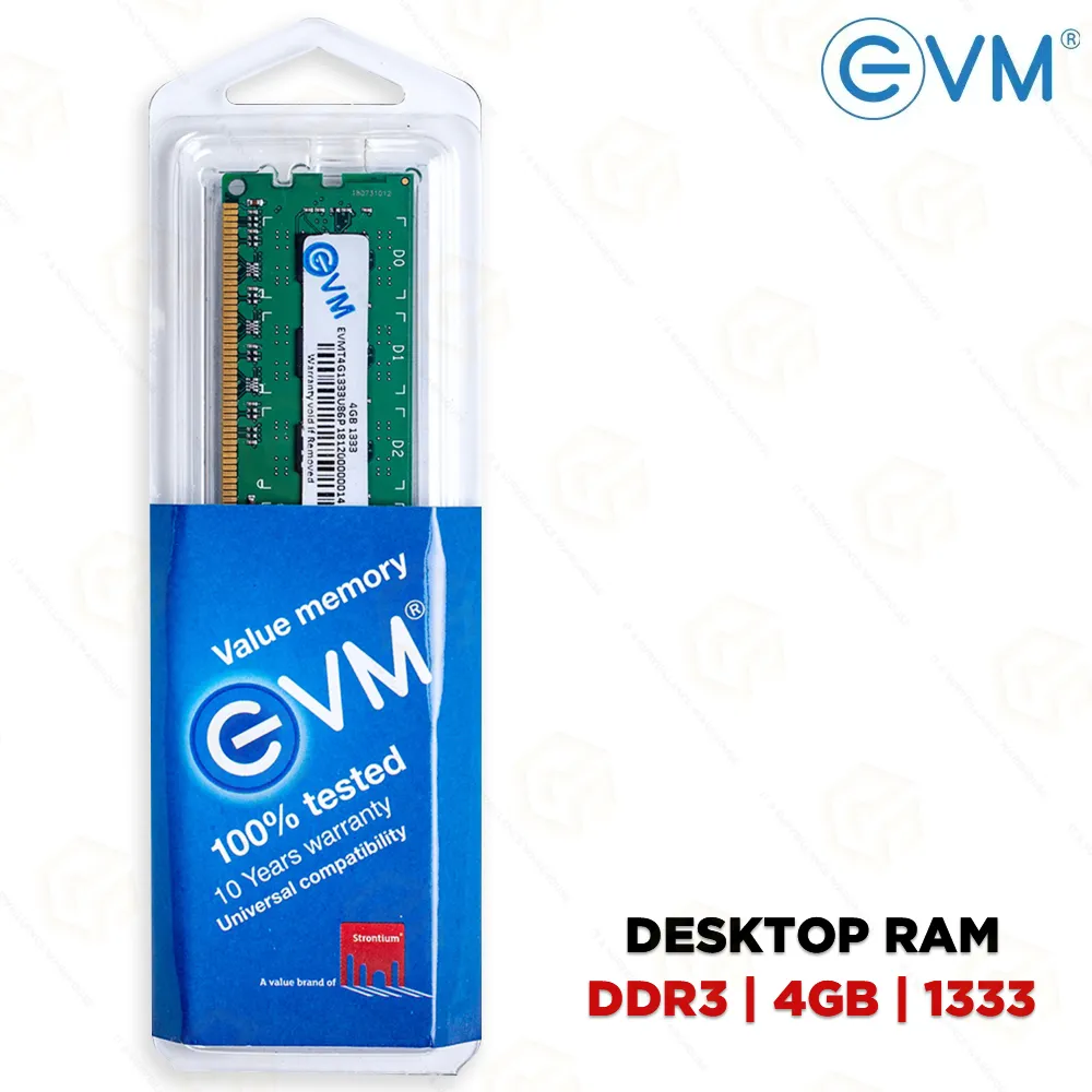 EVM PC DESKTOP DDR3 4GB RAM 1333MHZ