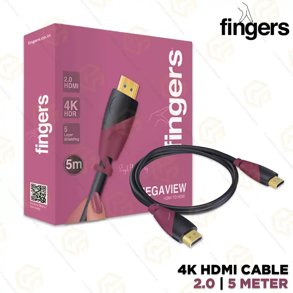 FINGERS MEGAVIEW 5MTR 4K HDMI CABLE | 3 YEAR