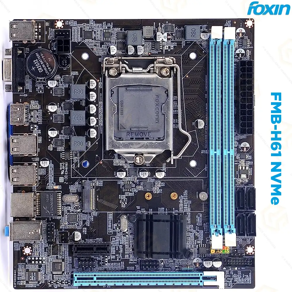 FOXIN MOTHERBOARD FMB-H61 DDR3 LGA 1155 NVME (2YEAR)