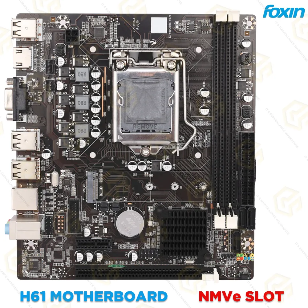 FOXIN MOTHERBOARD FMB-H61 DDR3 WITH NVME (2YEAR)