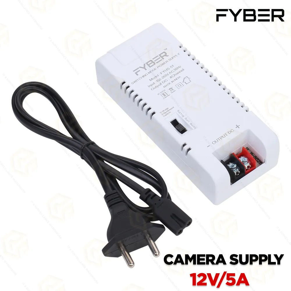 FYBER 12V/5AMP 4CH POWER SUPPLY | SINGLE OUTPUT