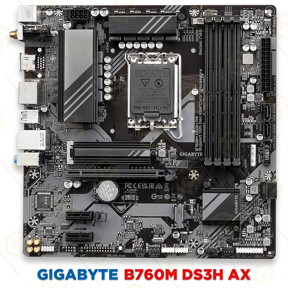 GIGABYTE B760M DS3H AX DDR5 MOTHERBOARD