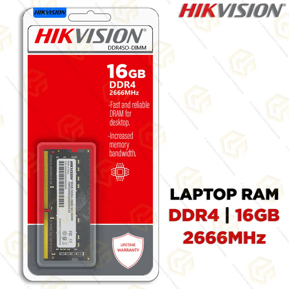 HIKVISION DDR4 16GB 2666MHZ LAPTOP RAM (3YEAR)