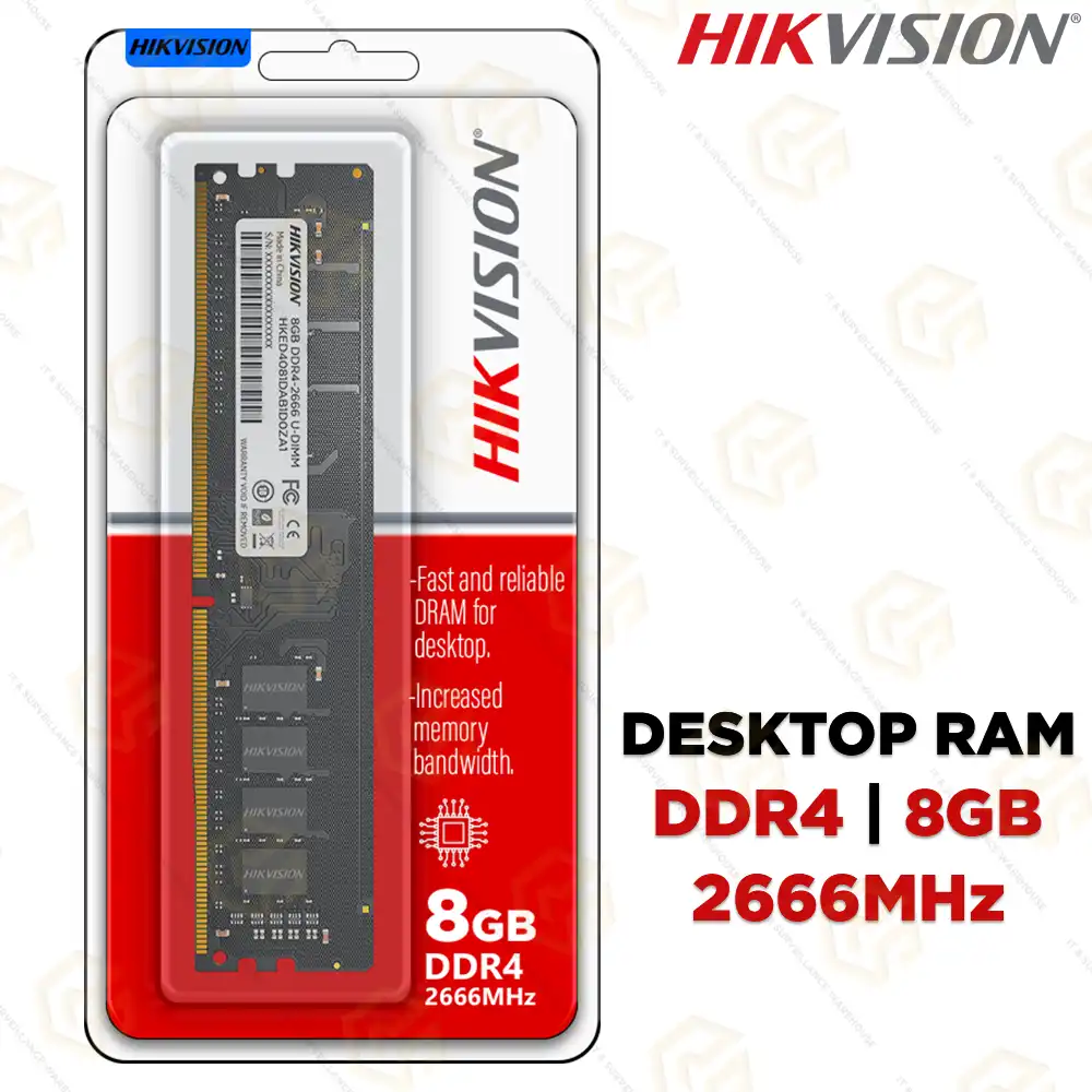 HIKVISION DDR4 8GB 2666MHZ DESKTOP RAM (3YEAR)