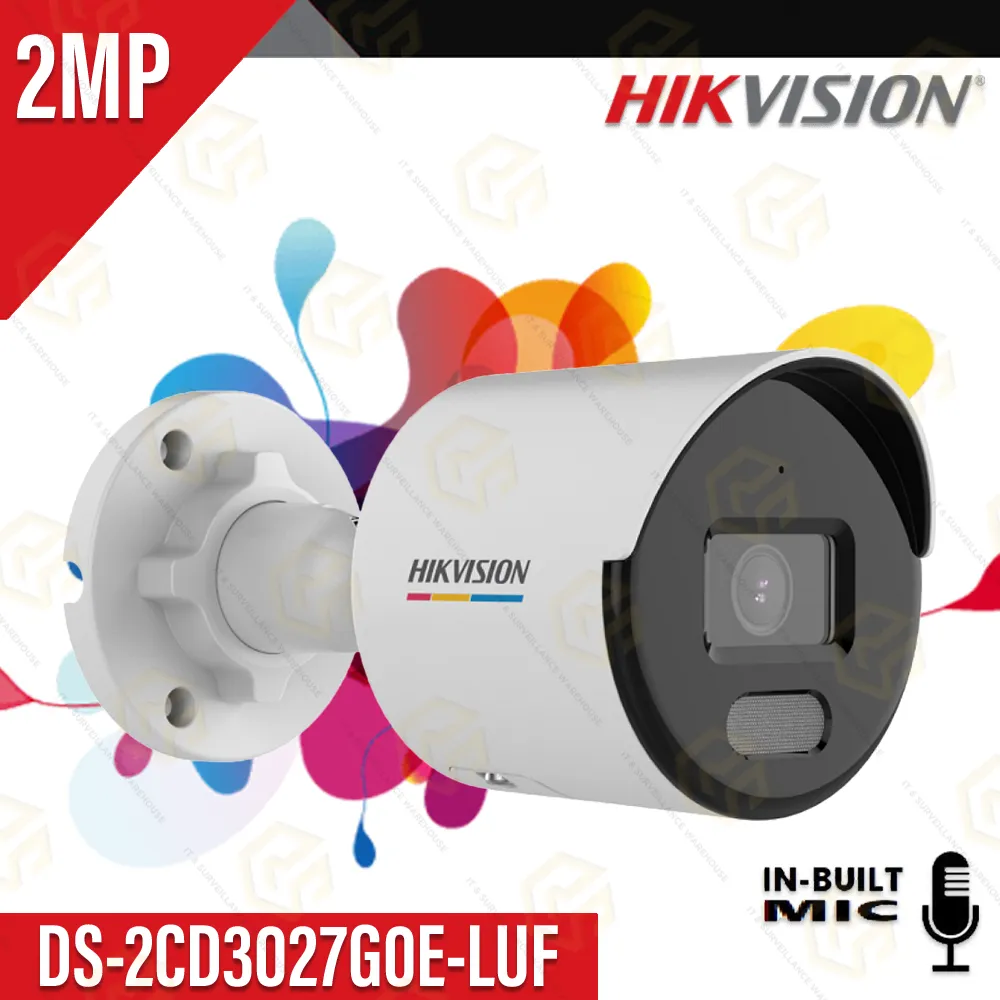 HIKVISION DS-2CD3027G0E-LUF 2MP IP BULLET COLOR+MIC