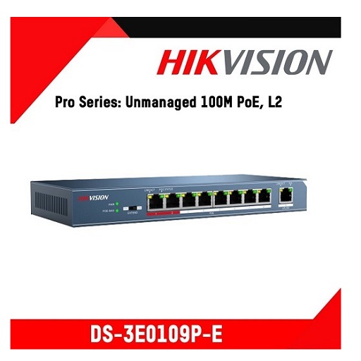 HIKVISION DS-3E0109P-E/M 8+1 100MBPS POE SWITCH (2 YEAR)