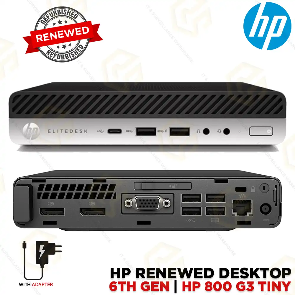 HP 800 G3 TINY 6TH GEN RENEWED BEARBONE (WITH ADAPTER)