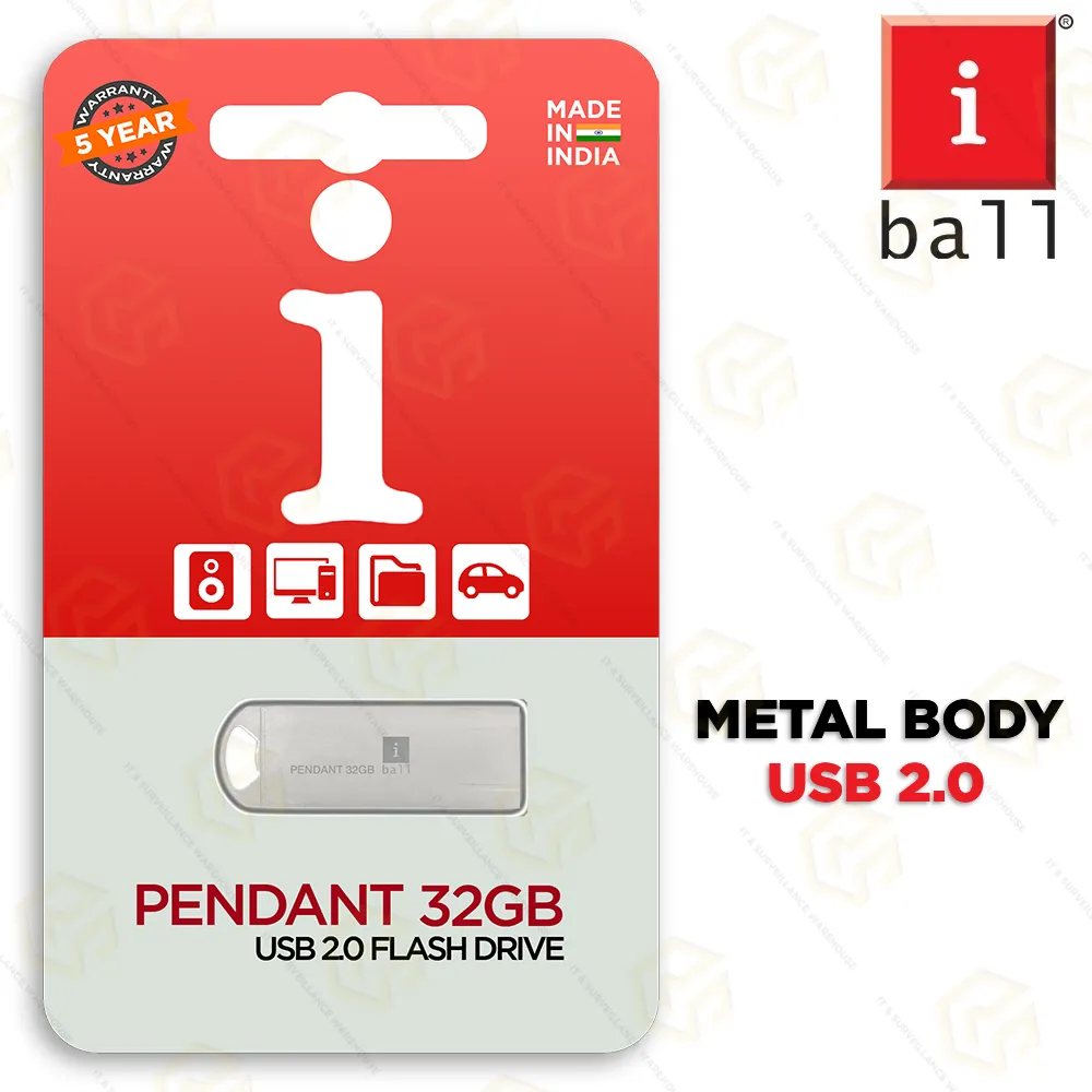 IBALL 32GB METAL PEN DRIVE 2.0 | 5YR
