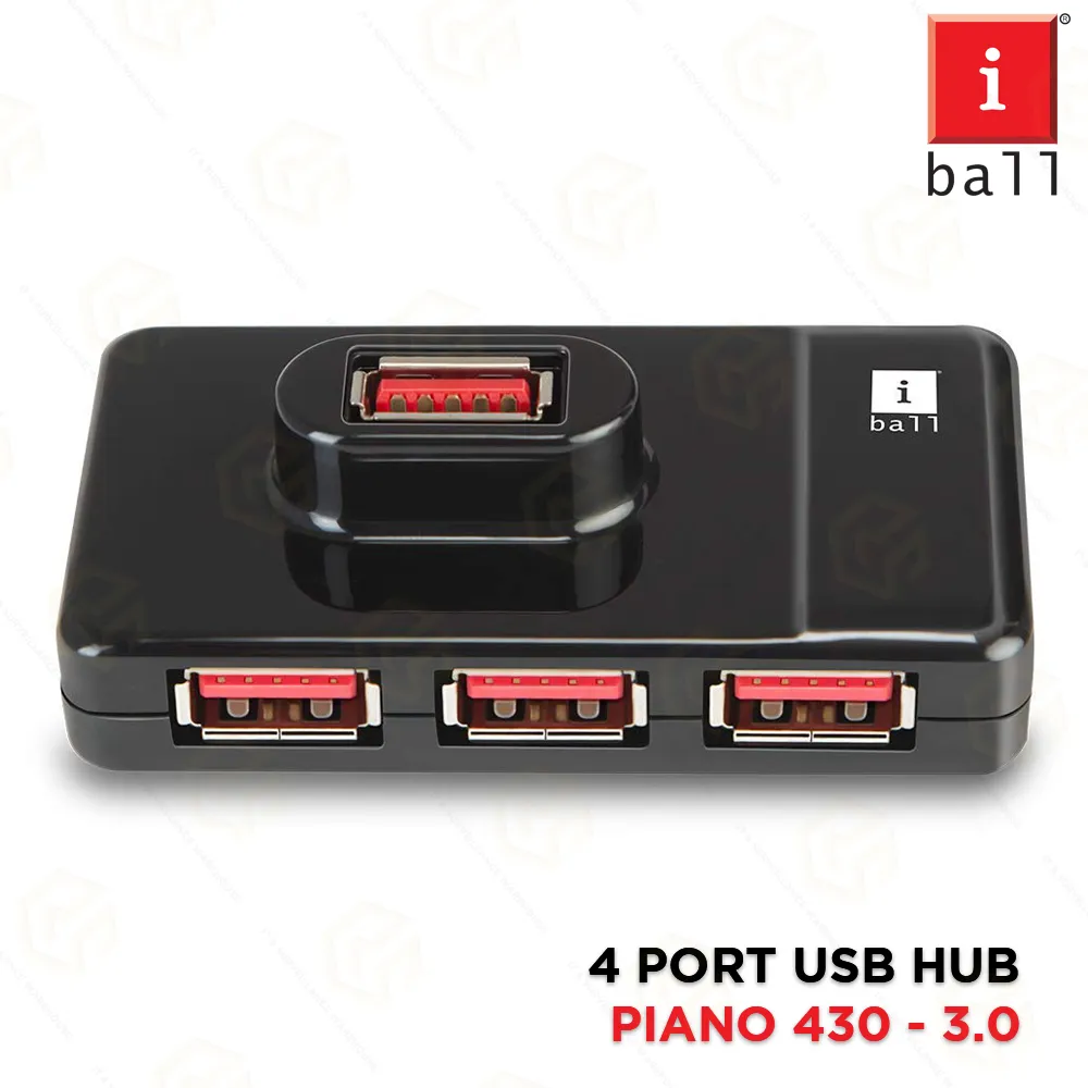 IBALL 4 PORT USB HUB 430 3.0 BLACK (1YEAR)