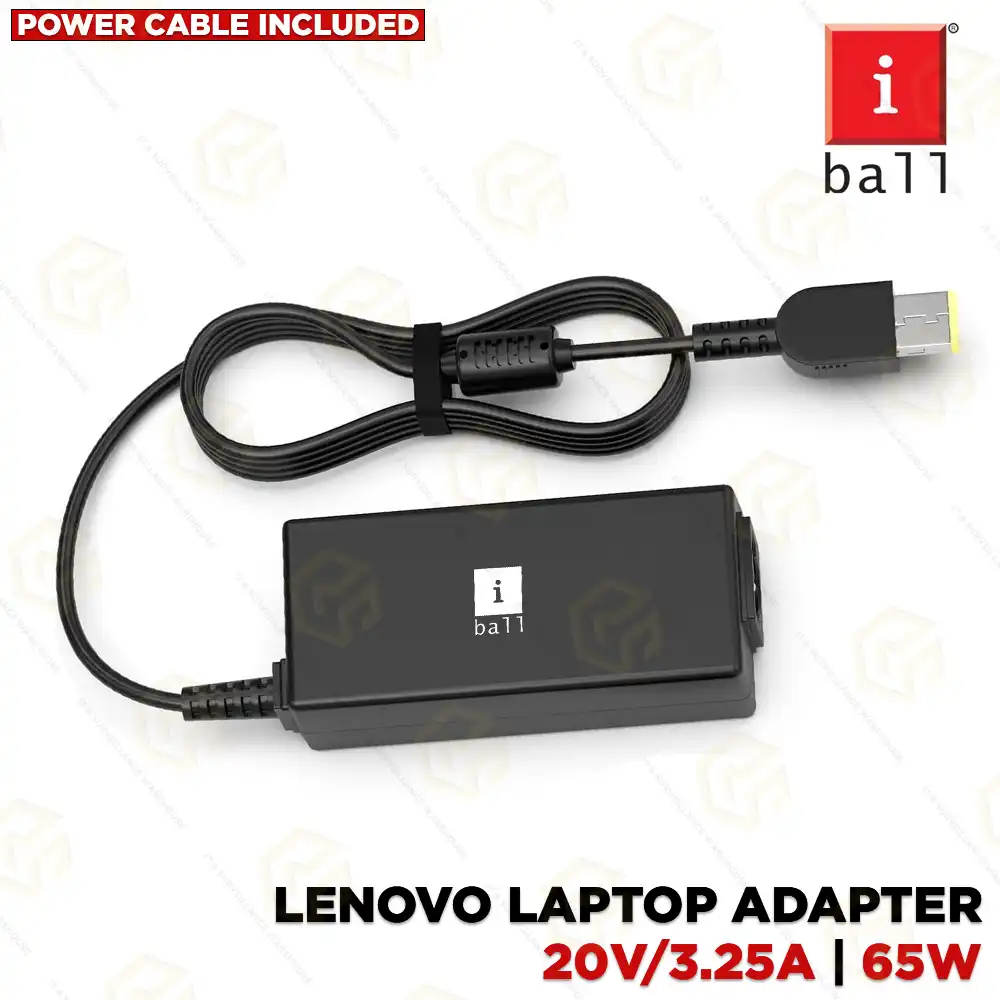 IBALL ADAPTER LENOVO USB PIN 20V/3.25A 65WT (3YEAR)